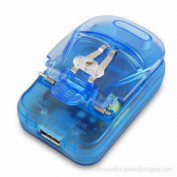 Mobile Battery Charger with Range of Electric Voltage from 110 to 240V